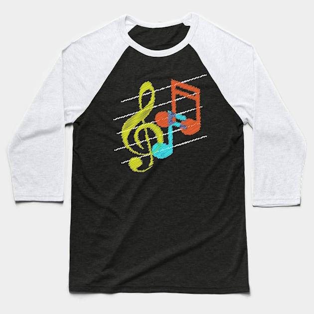 Scribbled Notes Baseball T-Shirt by NN Tease